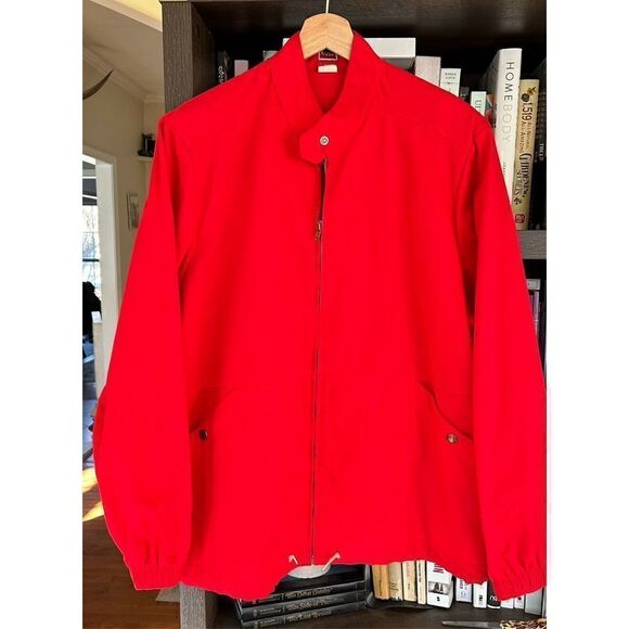 Vintage Levi’s 1980s Red Front Zip Jacket With Shoulder Pads Size Small - Picture 16 of 16
